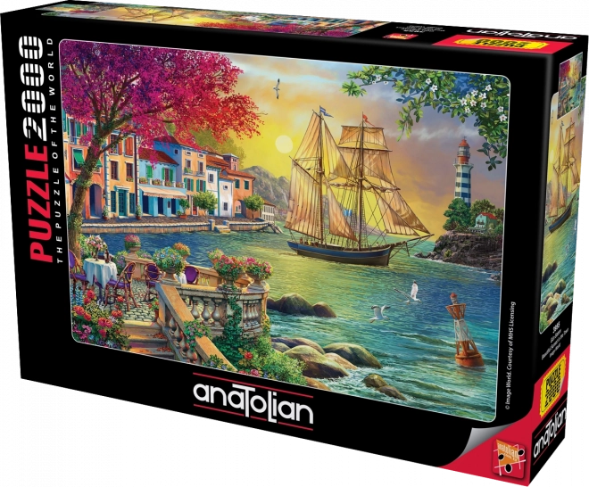 Puzzle Tramonto sul Porto 2000 Pezzi