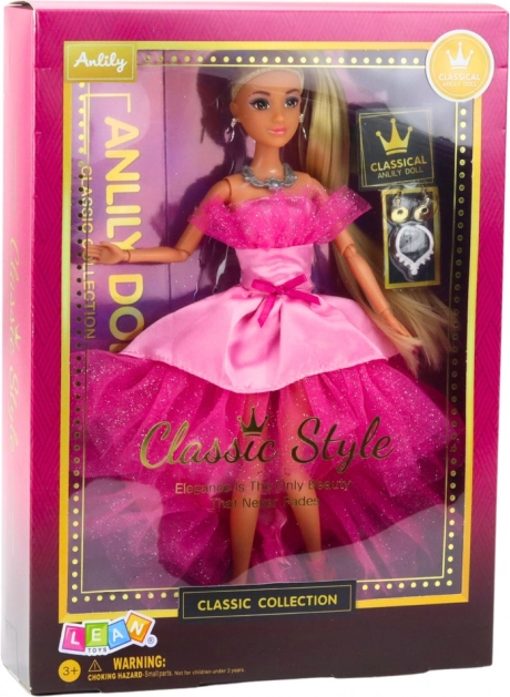 Bambola Anlily in abito rosa