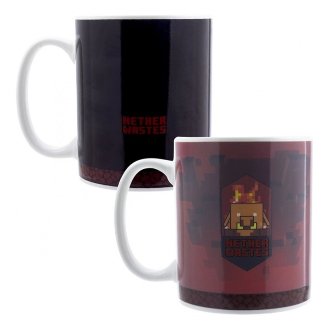 Tazza che cambia con motivo Minecraft Nether