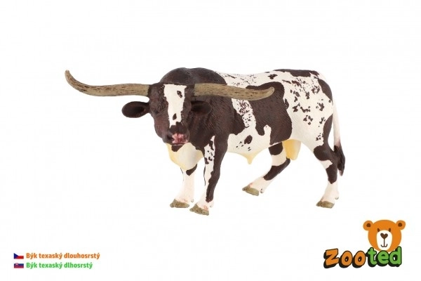 Bovino longhorn del Texas in plastica 15cm