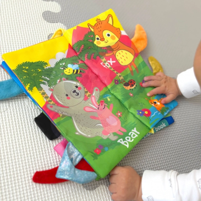 Libro in Tessuto con Code di Animali del Bosco Woopie Baby