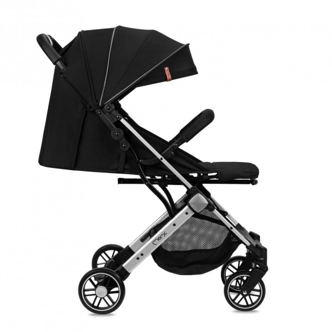 Passeggino MoMi Estelle Light nero con telaio argento