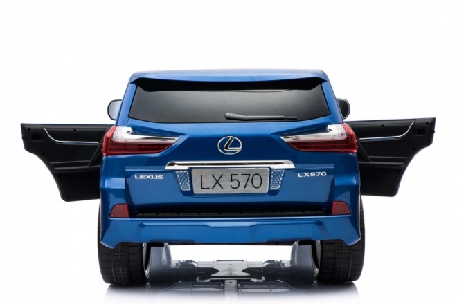Lexus LX570 Auto dipinto per 2 bambini Blu + telecomando + ruote EVA + radio con LED MP3