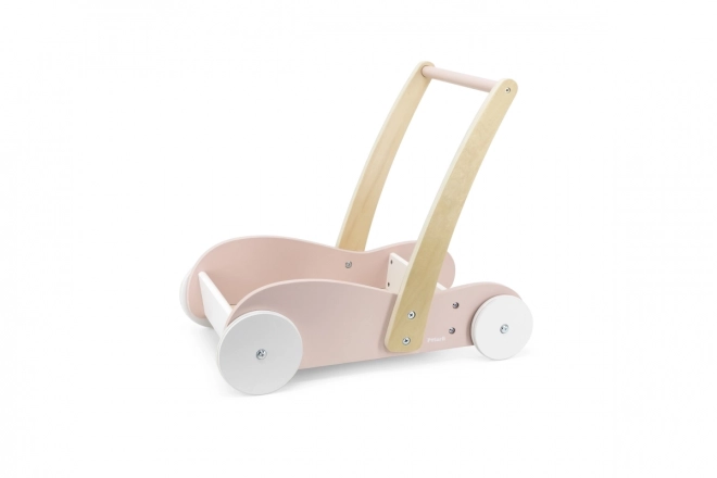 Girello in legno rosa per bambini