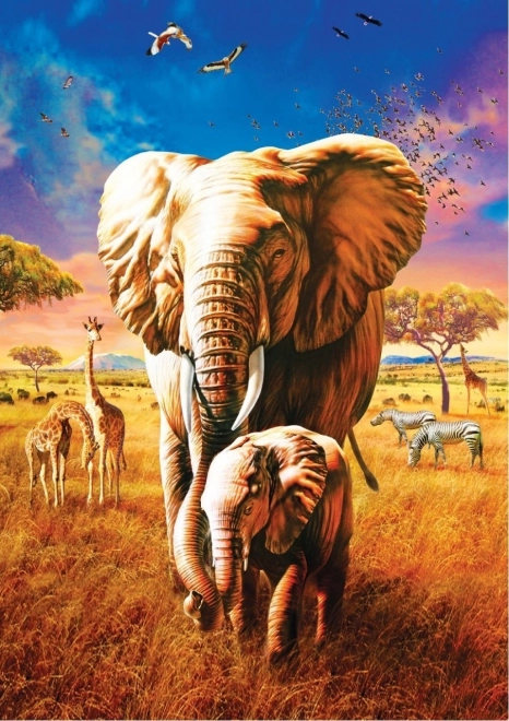 Puzzle Elefante Madre 1000 Pezzi