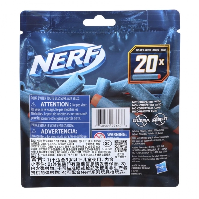 Nerf Elite 2.0 Set di 20 Dardi di Ricambio