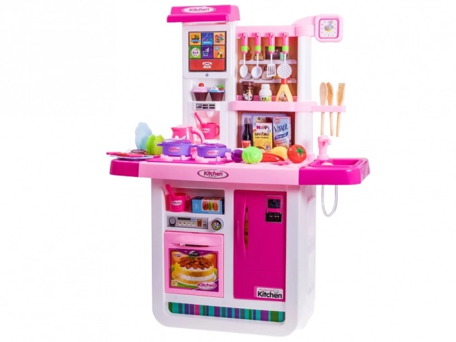 Cucina interattiva per bambini con frigorifero – rosa