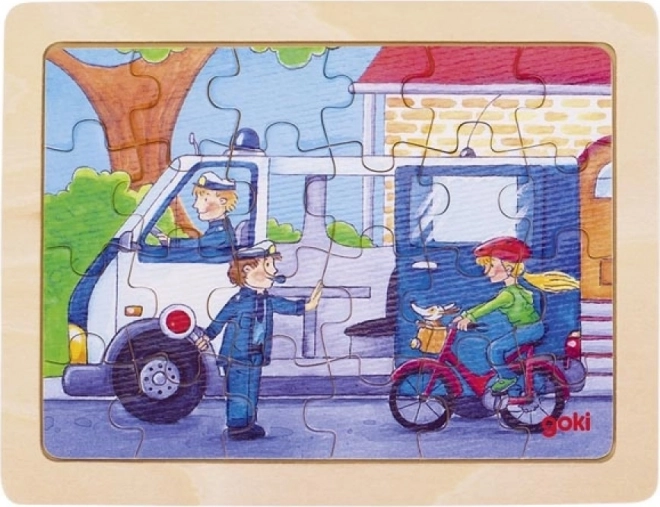 Puzzle in Legno Polizia al Lavoro