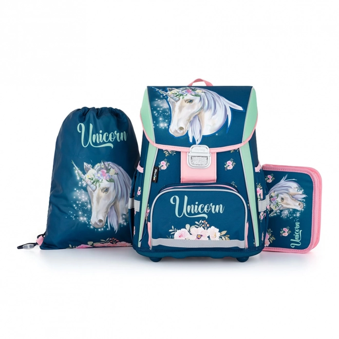 Set scolastico PREMIUM con unicorno 3 pezzi