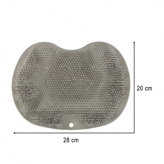 Spazzola massaggiante in silicone per doccia con ventose grigio