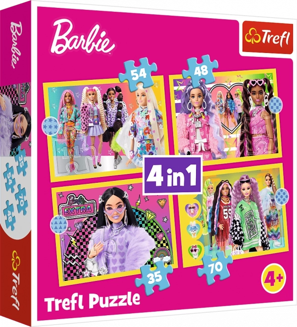 Puzzle 4-in-1 Il Mondo Allegro di Barbie