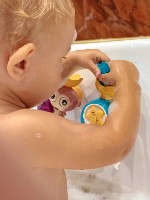 Gioco acquatico da bagno scimmietta con bicchiere