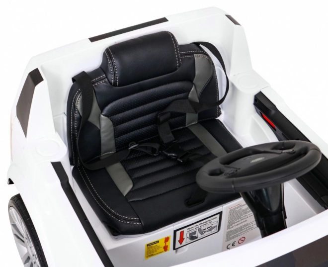 Land Rover Discovery Auto elettrico per bambini bianco + telecomando + ruote EVA + avvio lento + radio MP3
