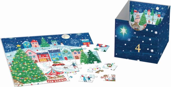 Calendario dell'Avvento con puzzle di Eurographics: Villaggio di Natale