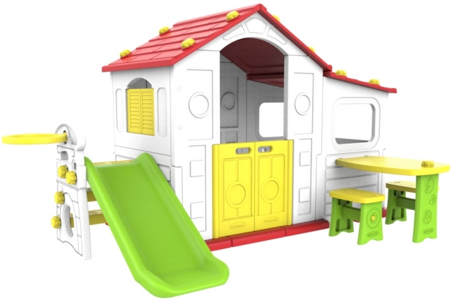 Grande casa con atrio 4 in 1 Tetto rosso