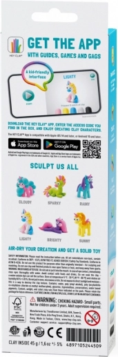 Pasta modellabile Hey Clay Unicorni 3 confezioni, Lighty