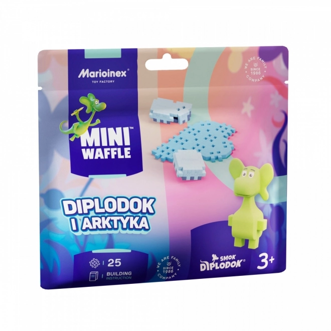 Klocki Mini Waffle - Diplodok e Artico 25 pezzi