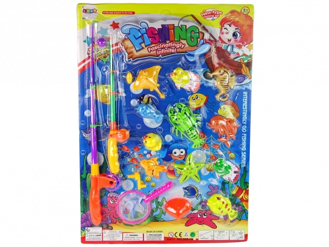 Gioco di Pesca per Bambini con Canna 12 Pezzi