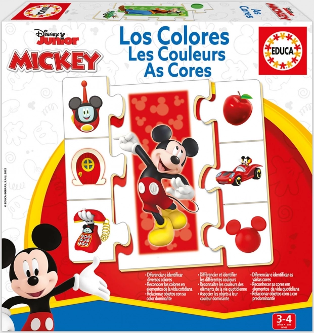 Puzzle educativo Mickey e amici: Impariamo i colori