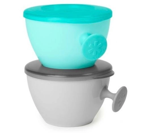 Set di ciotole Easy-Grab grigio/teal morbido