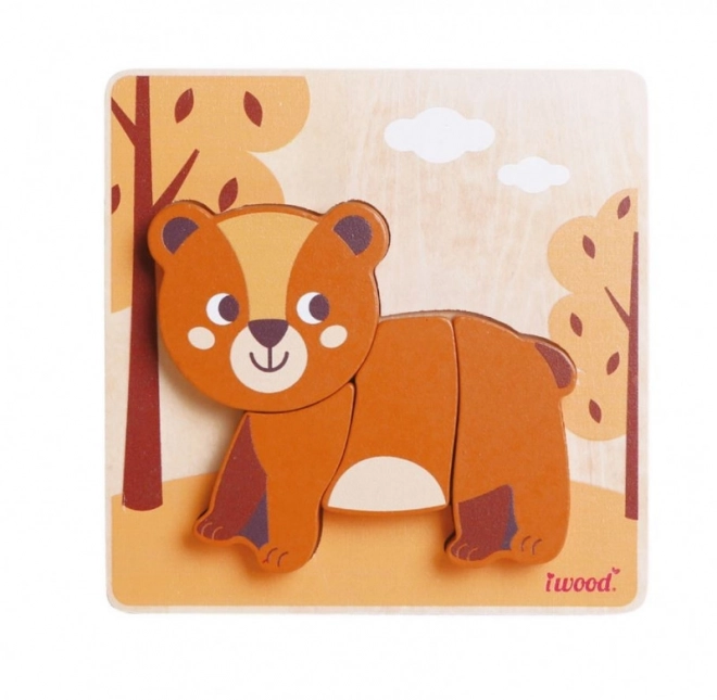 Puzzle in legno Animali Orso