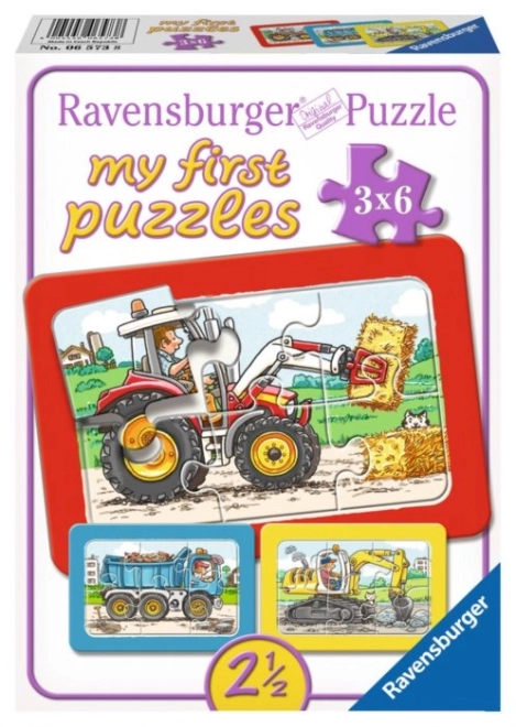 Puzzle prima infanzia macchine da costruzione Ravensburger