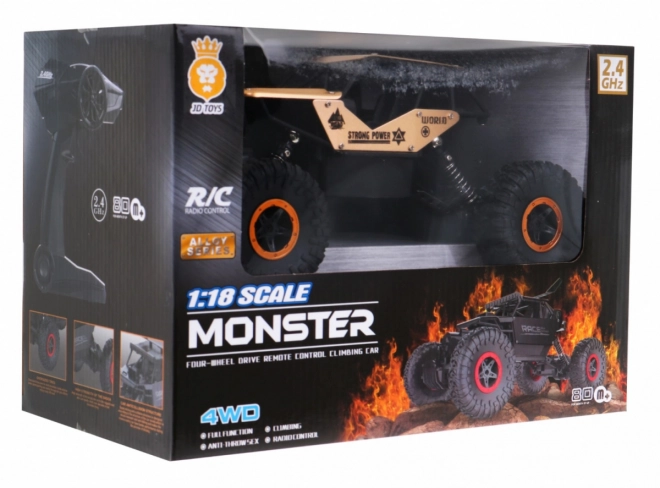 Crawler Monster telecomandato per bambini 6+ Scala 1:18 Oro