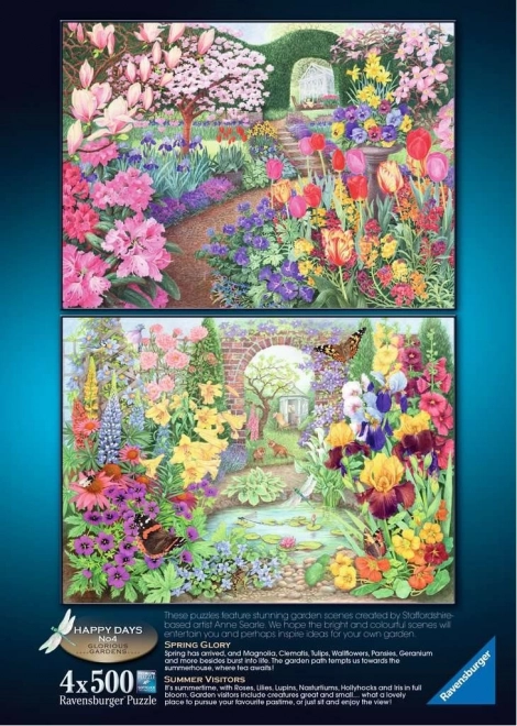 Puzzle Jardiniere Incantevoli 4x500 pezzi