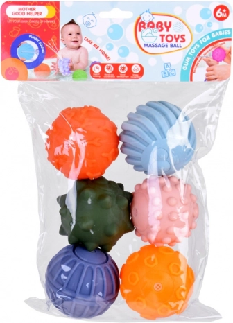Palline sensoriali colorate per bambini, 6 pezzi