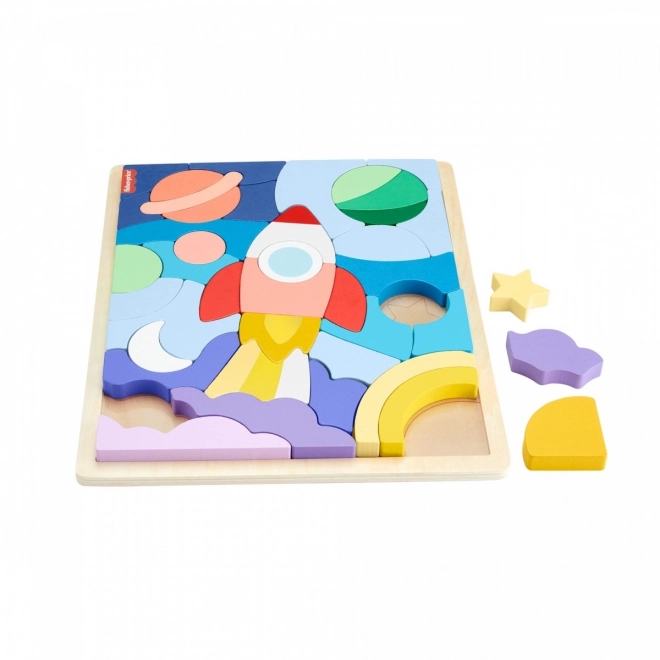 Puzzle in legno 42 pezzi Spazio