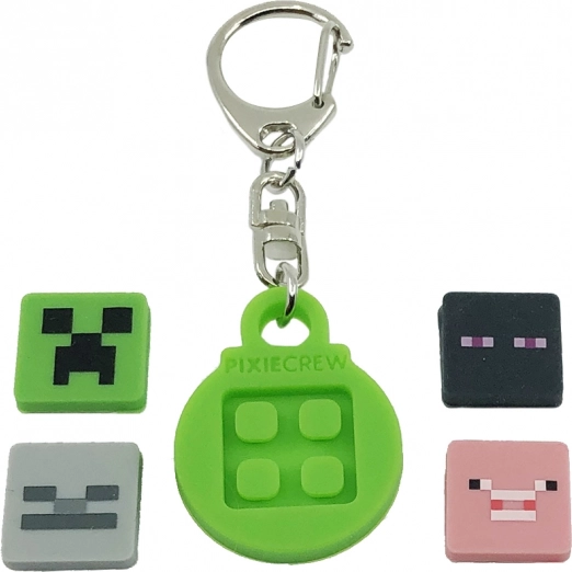 PIXIE CREW portachiavi circolare con multipixel tematici MINECRAFT