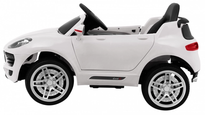 Auto a batteria Turbo-S per bambini Bianco + Telecomando + Avvio lento + Ruote in EVA + Radio MP3