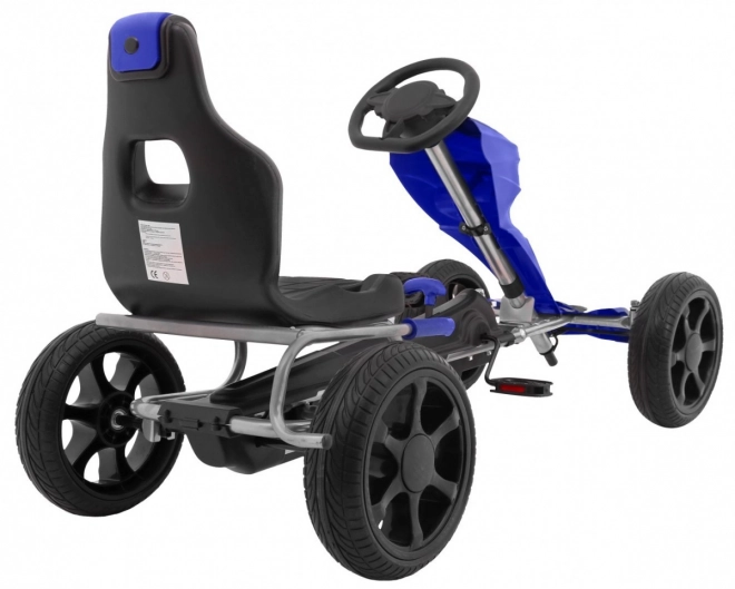 Grand Ride kart a pedali per bambini 3+ Blu + Ruote in EVA + Sedile regolabile + Freno a mano
