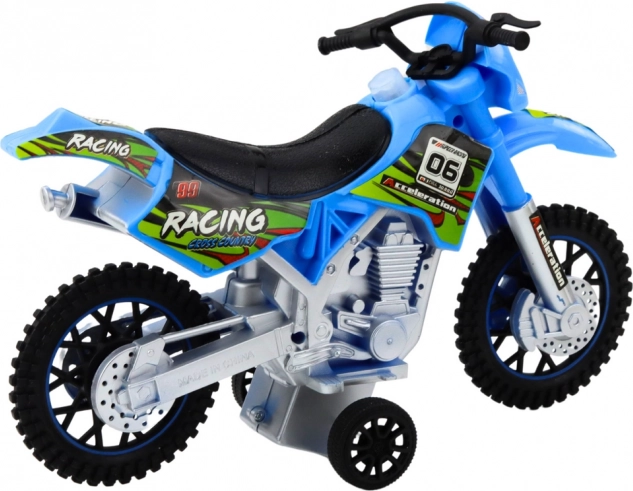 Moto da Fuoristrada Blu con Effetti di Luci e Suoni