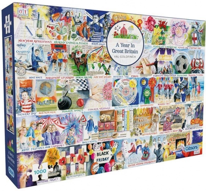 Puzzle Gibsons Un Anno nel Regno Unito 1000 Pezzi