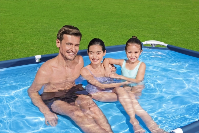 DeluxeJr Steel Pro Rack Pool 259x170x61 BESTWAY per giardino