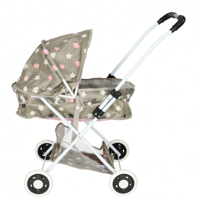 Passeggino per bambole con borsa e stelle