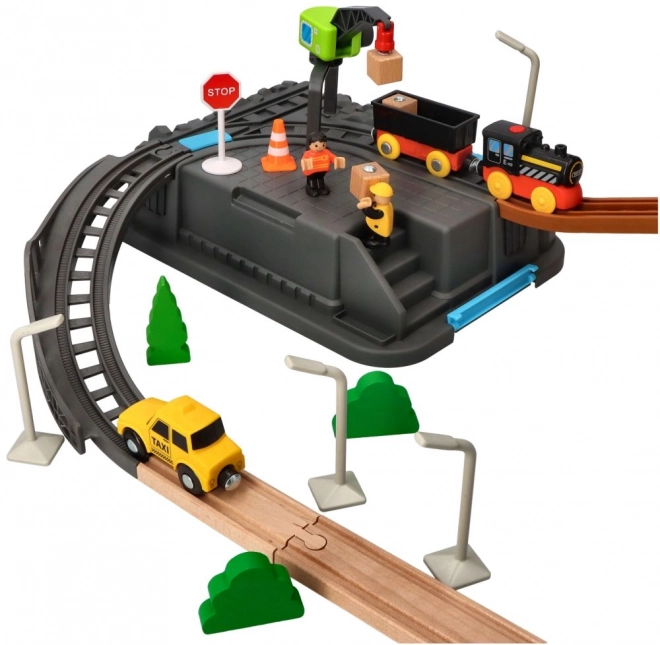 Set da miniera con treni 63 pezzi