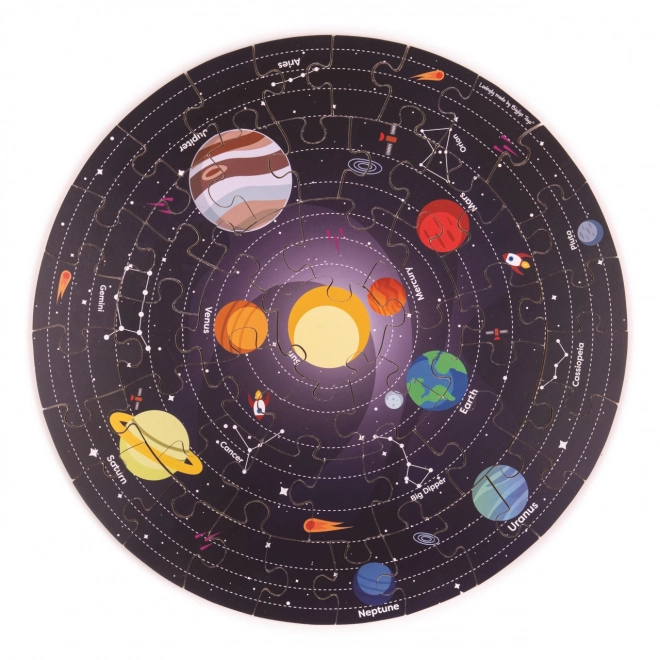 Puzzle circolare sistema solare 50 pezzi