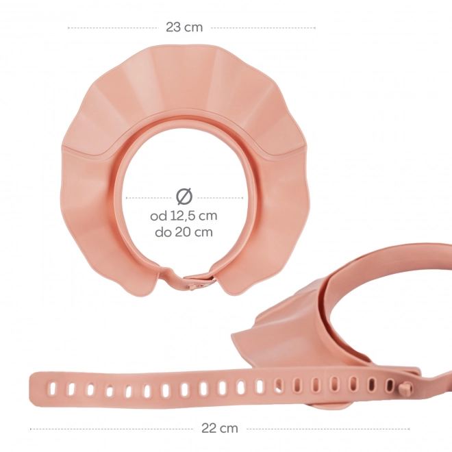 Visiera da bagno in silicone, rosa