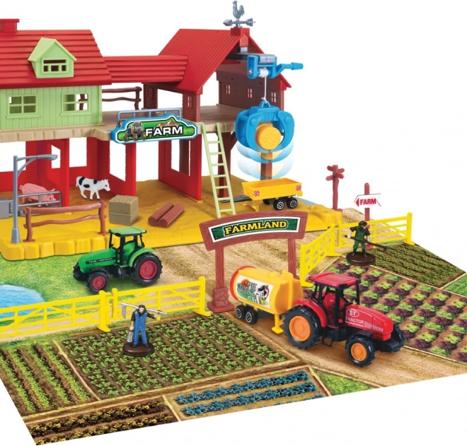 Set fattoria – fattoria per bambini con trattori, edificio e animaletti