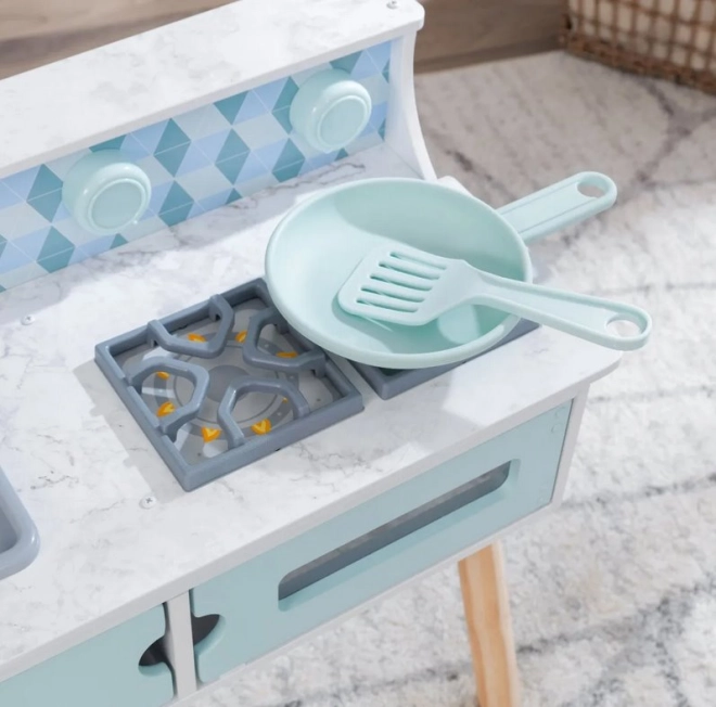 Cucina realistica con manopole a scatto
