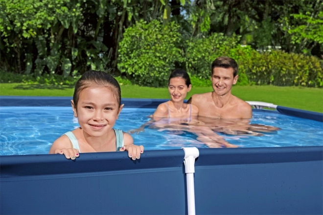 DeluxeJr Steel Pro Rack Pool 259x170x61 BESTWAY per giardino