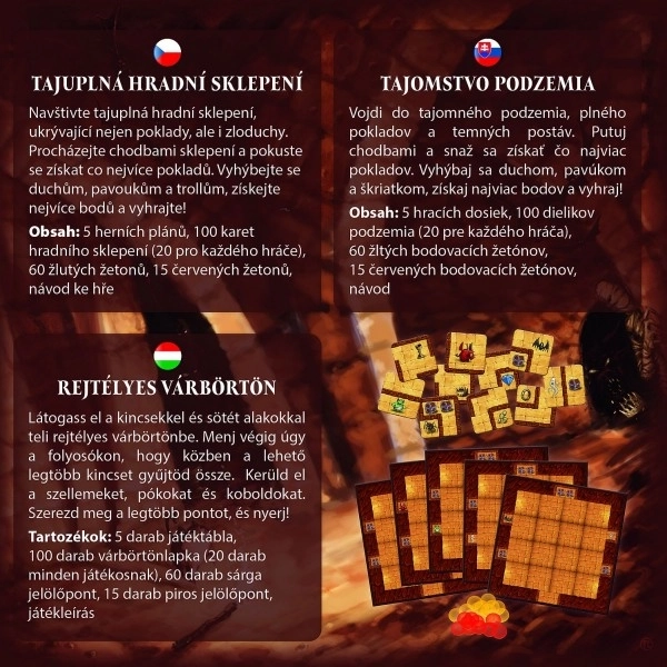 Misteriosi sotterranei del castello gioco da tavolo