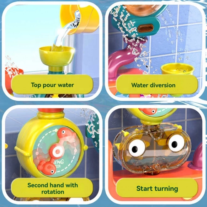 Gioco da bagno con mulinello e tazze traboccanti woopie baby