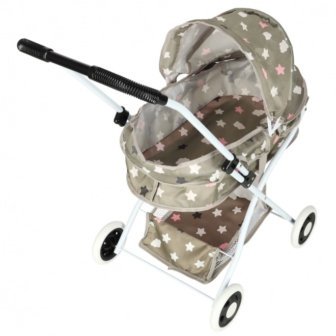 Passeggino per bambole con borsa e stelle