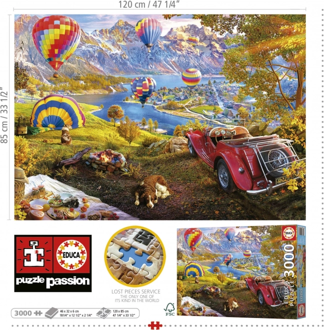 Puzzle Valle delle Mongolfiere 3000 Pezzi