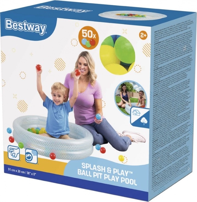 Piscina gonfiabile rosa per bambini con palline BESTWAY