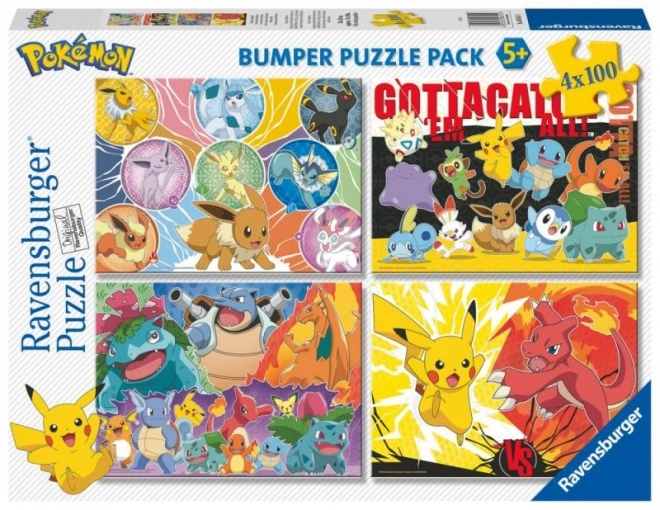 Puzzle Pokémon 4x100 pezzi