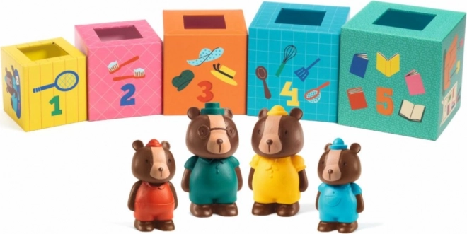 Blocchi puzzle famiglia di orsi